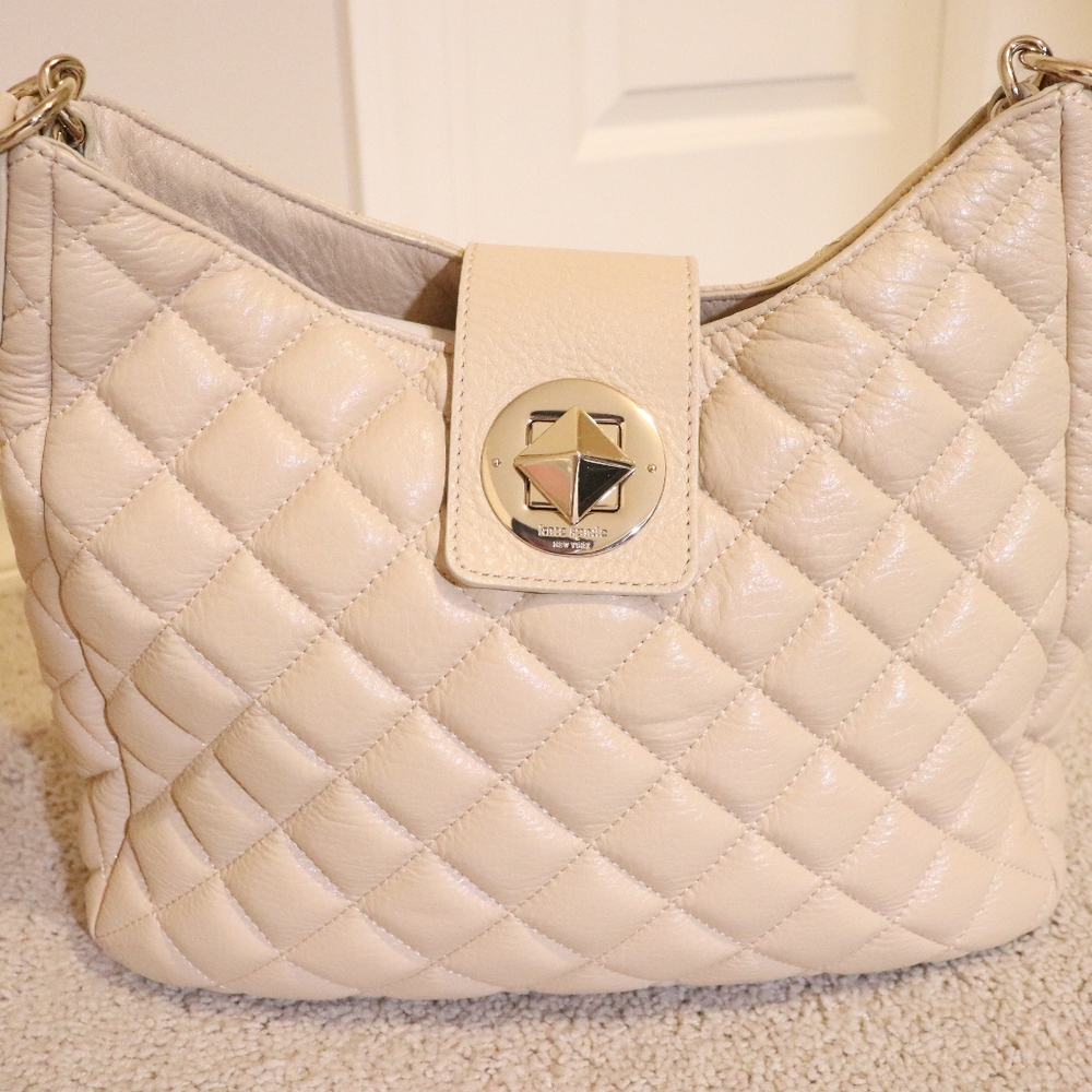 Kate Spade Janica in Gold Coast Quilted Leather Bag